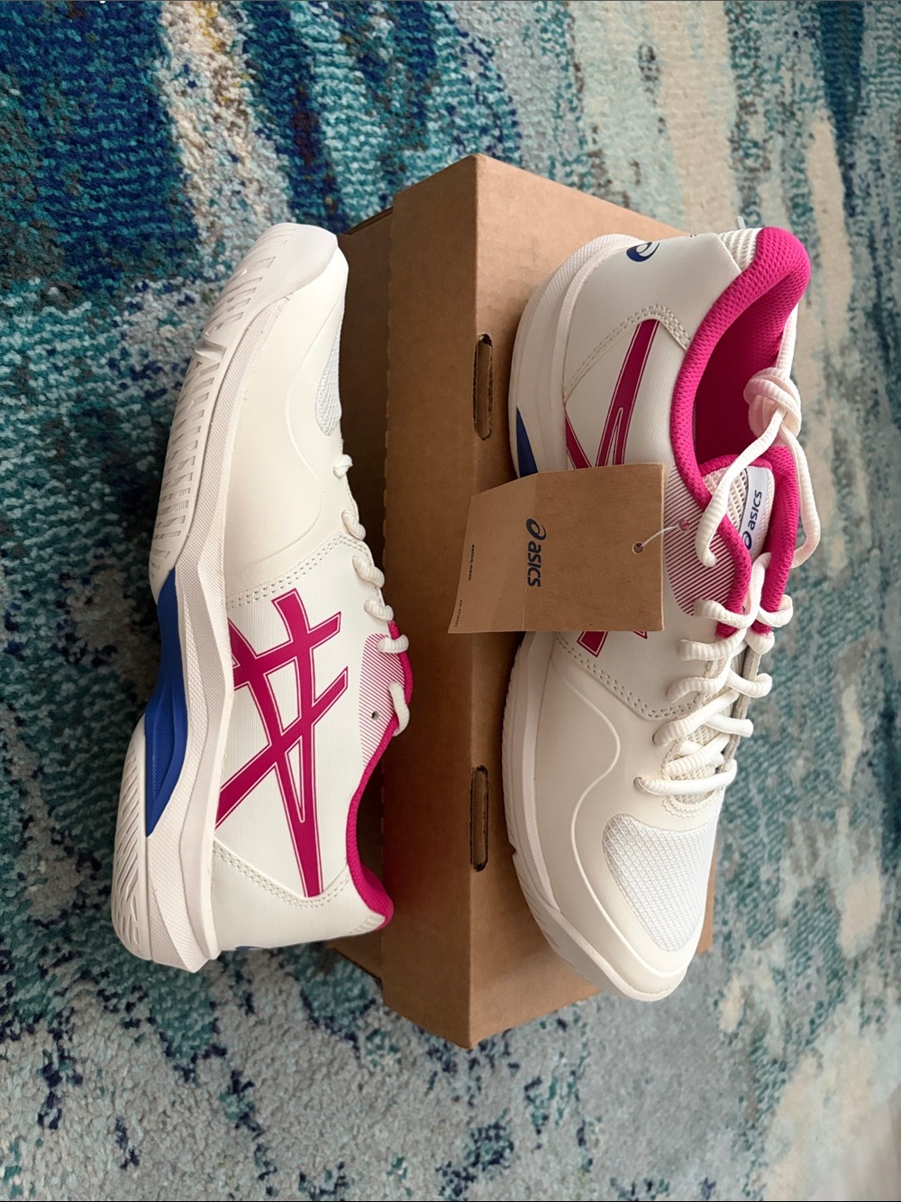 NWT ASICS GEL-Game FF Sneakers Red White Blue USA Women’s Size 10 NEW IN BOX
